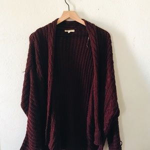 Burgundy Cardigan